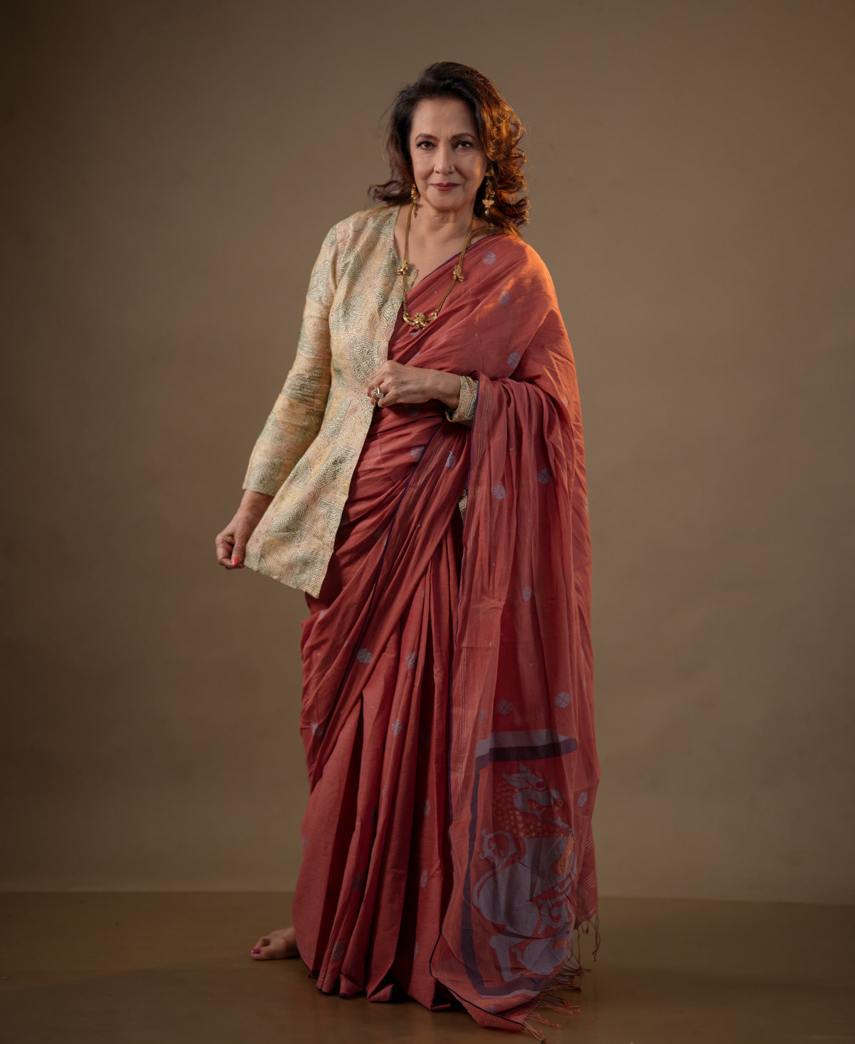Gajasimha Jamdani Saree