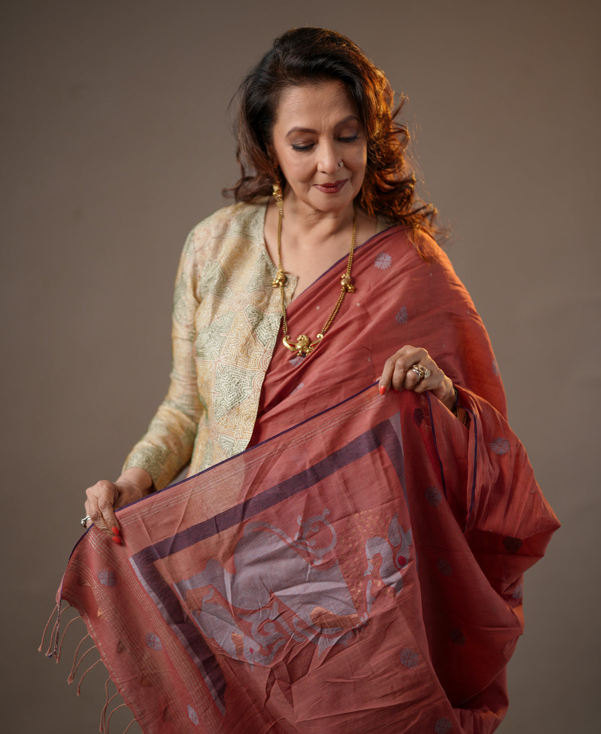 Gajasimha Jamdani Saree