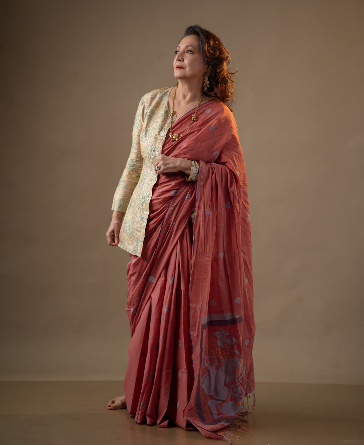 Gajasimha Jamdani Saree