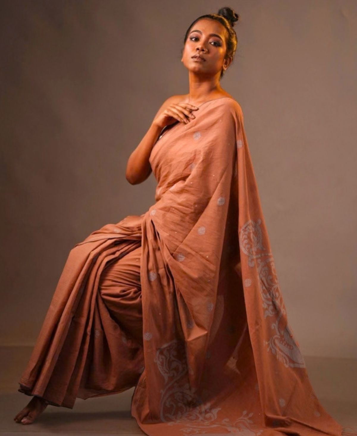 Mrittika Lata Yali Jamdani Saree