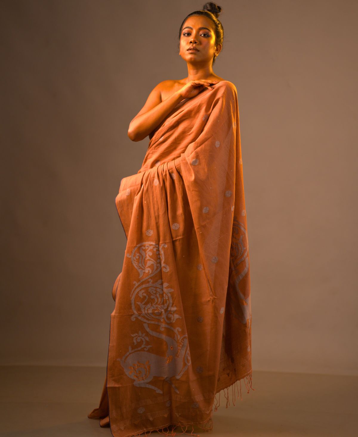 Mrittika Lata Yali Jamdani Saree