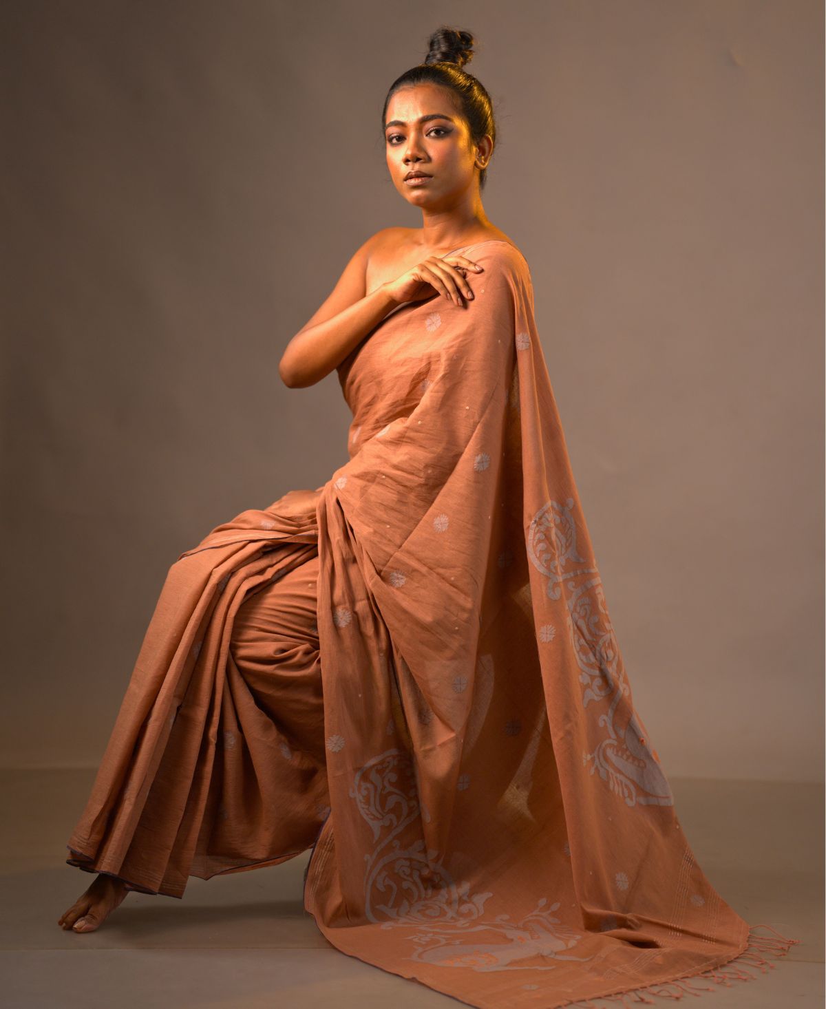 Mrittika Lata Yali Jamdani Saree