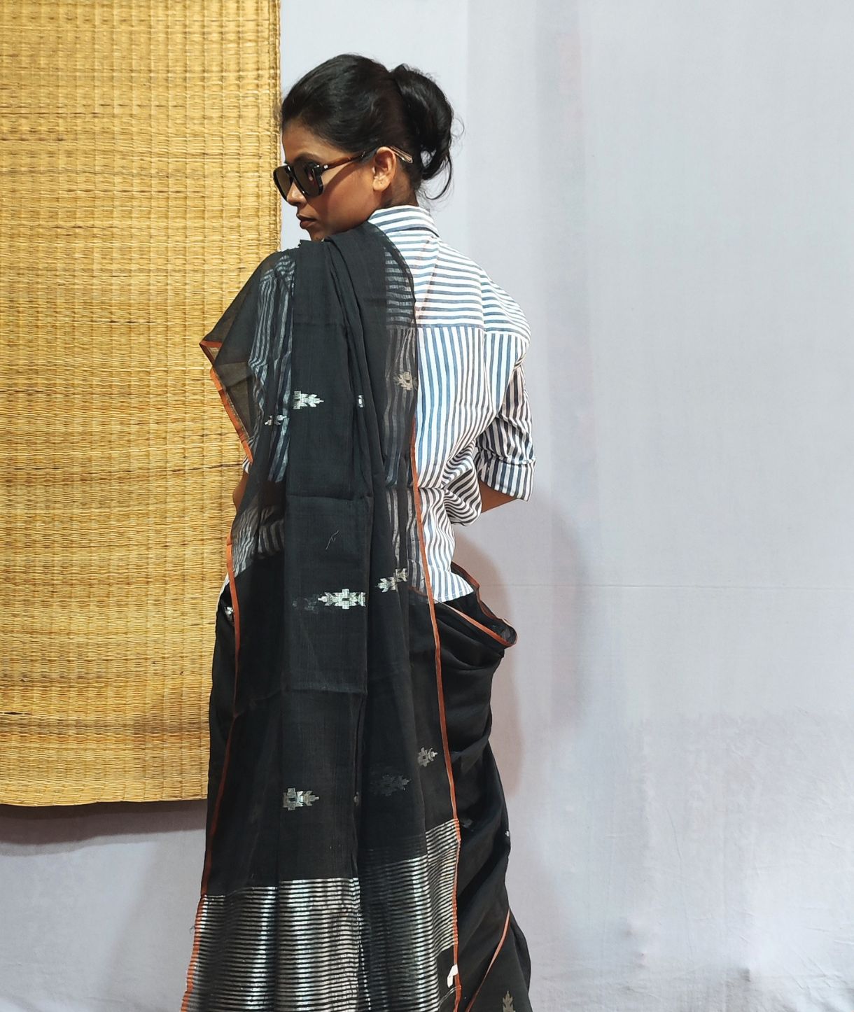Krishnakoli Silk Cotton Jamdani Saree