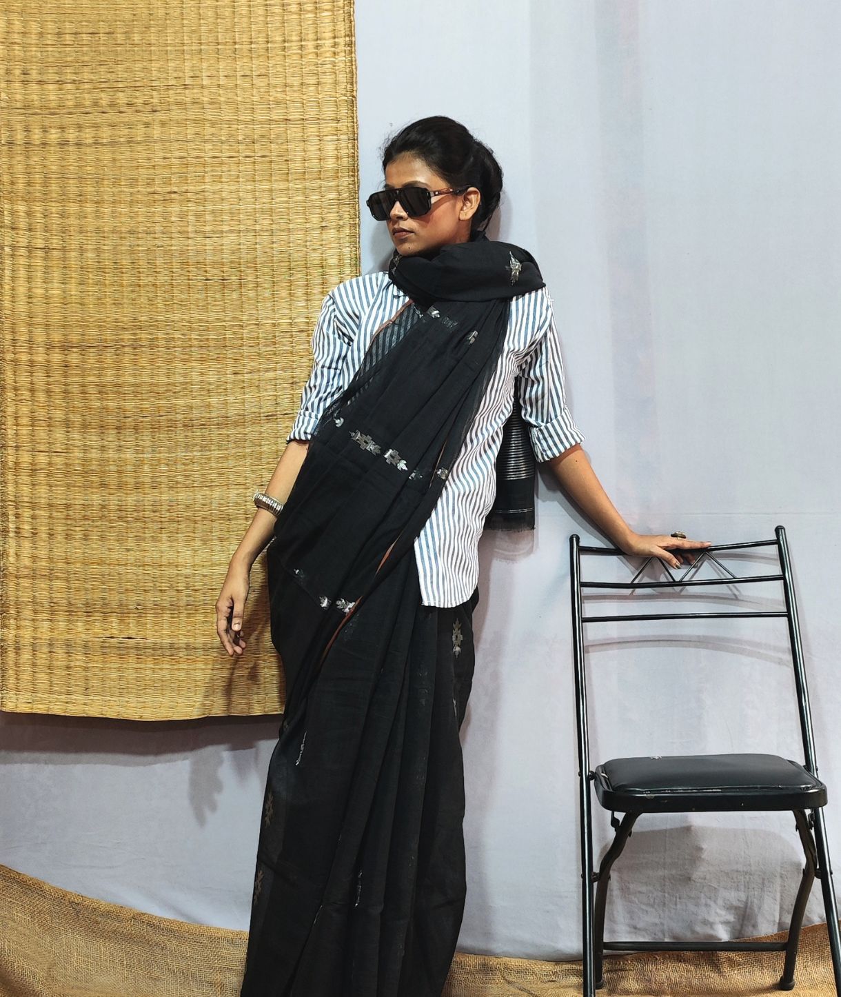 Krishnakoli Silk Cotton Jamdani Saree