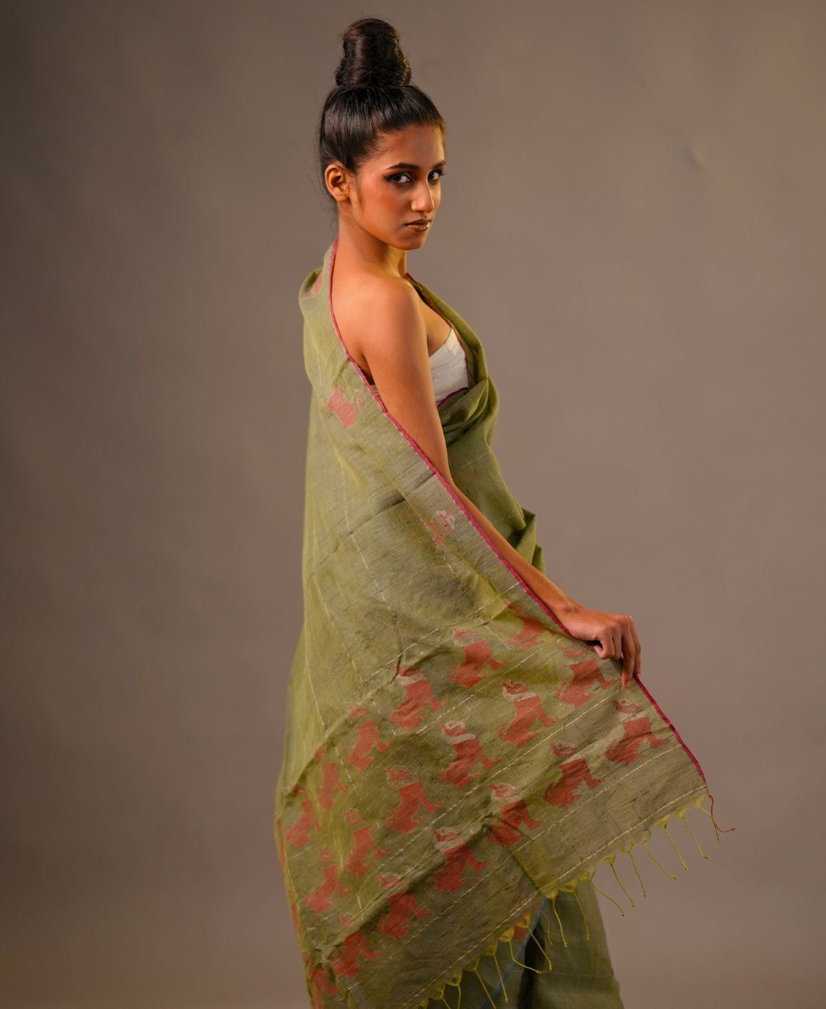 Yali Sarani Jamdani Saree