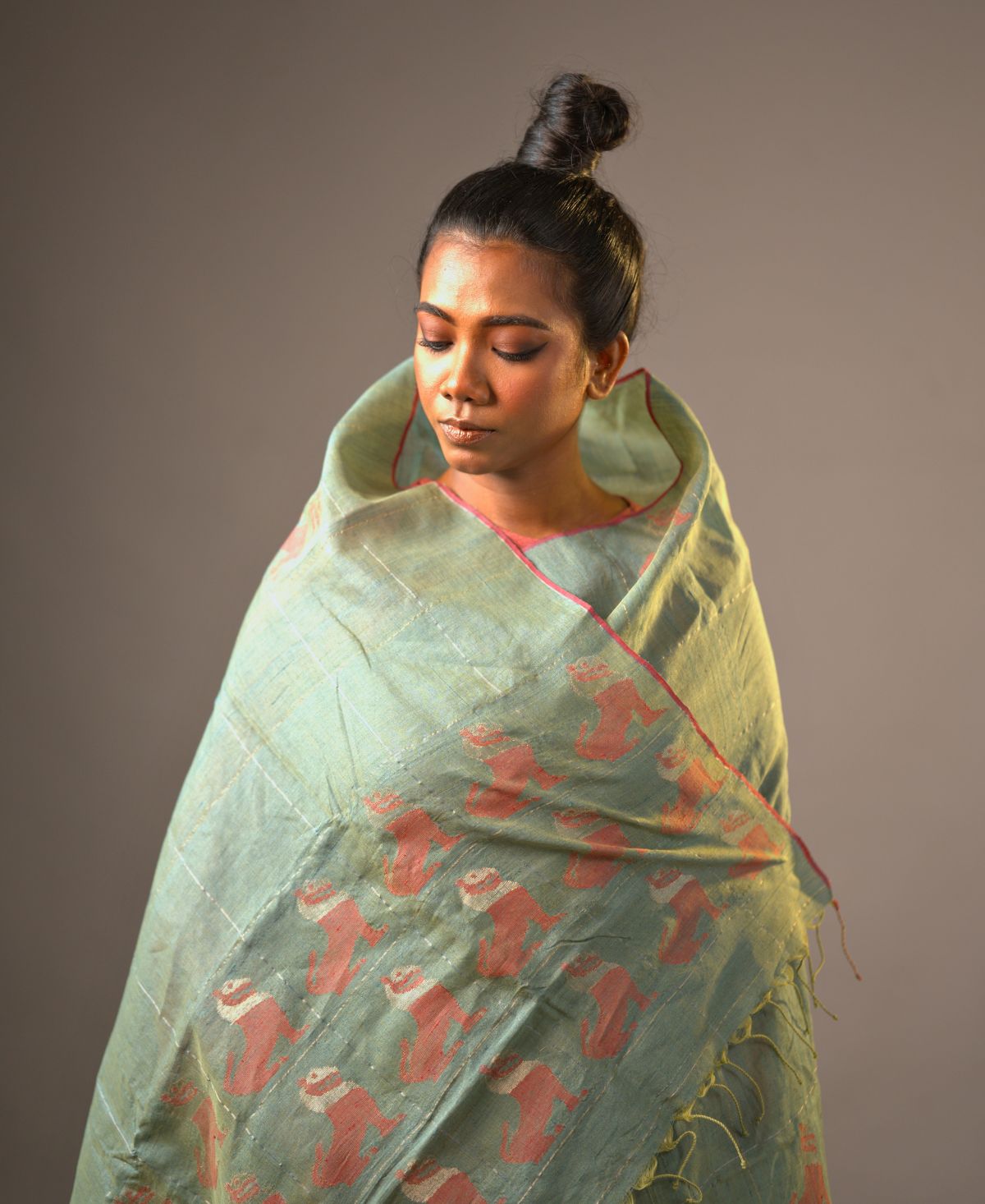 Rupali Rekha Yali Jamdani Saree