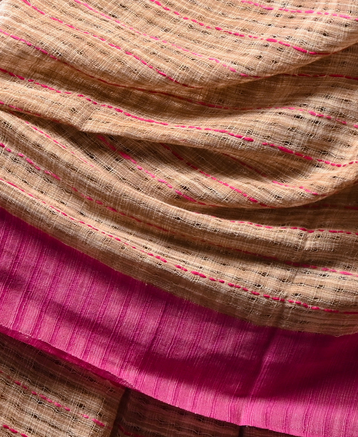 Handloom Cotton Kantha Saree