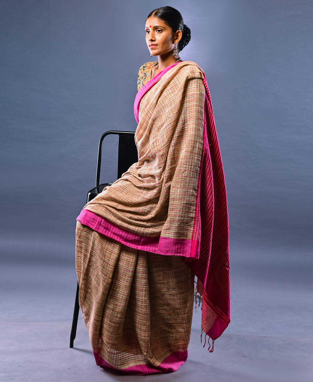 Handloom Cotton Kantha Saree