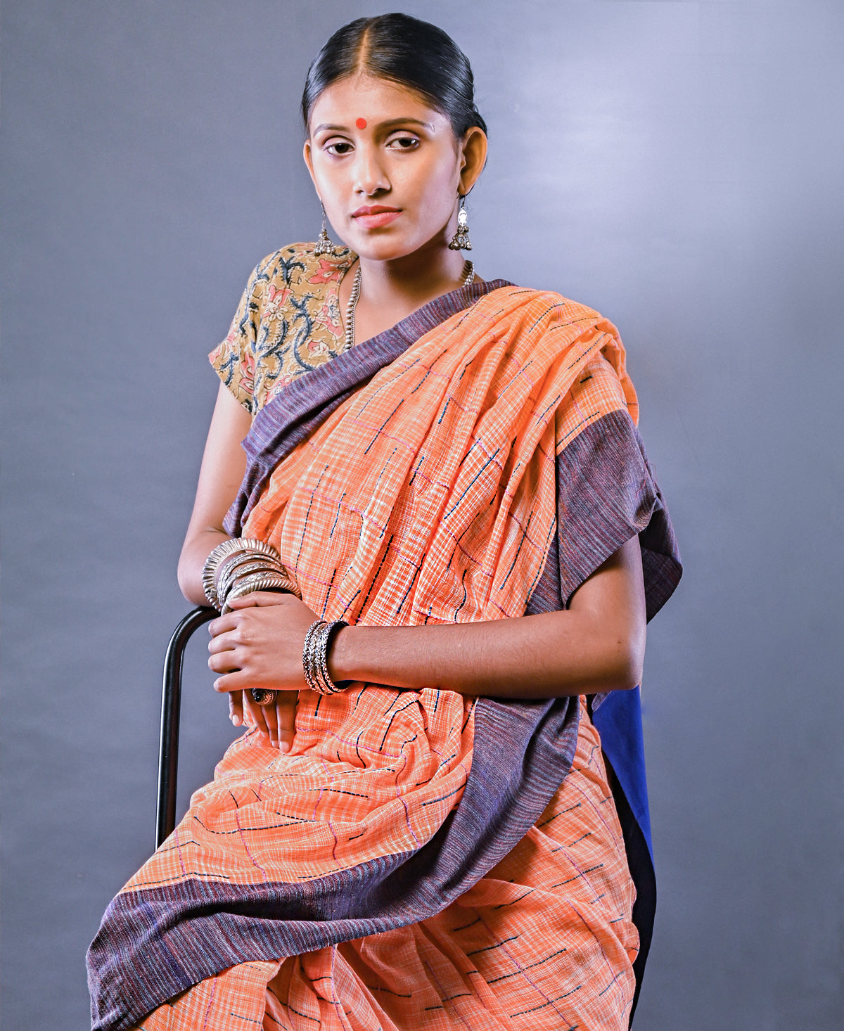 Handloom cotton Kantha saree
