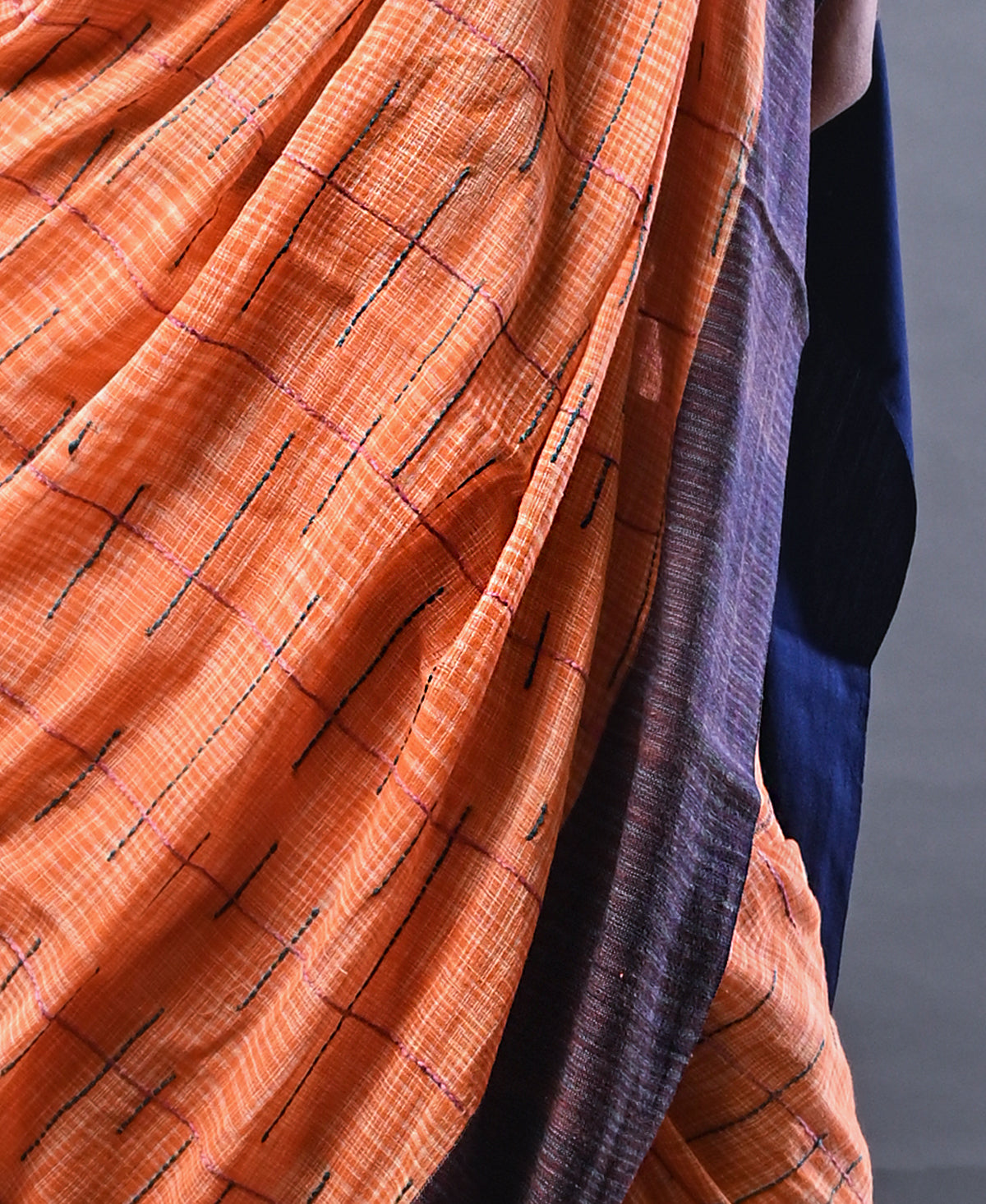 Handloom cotton Kantha saree