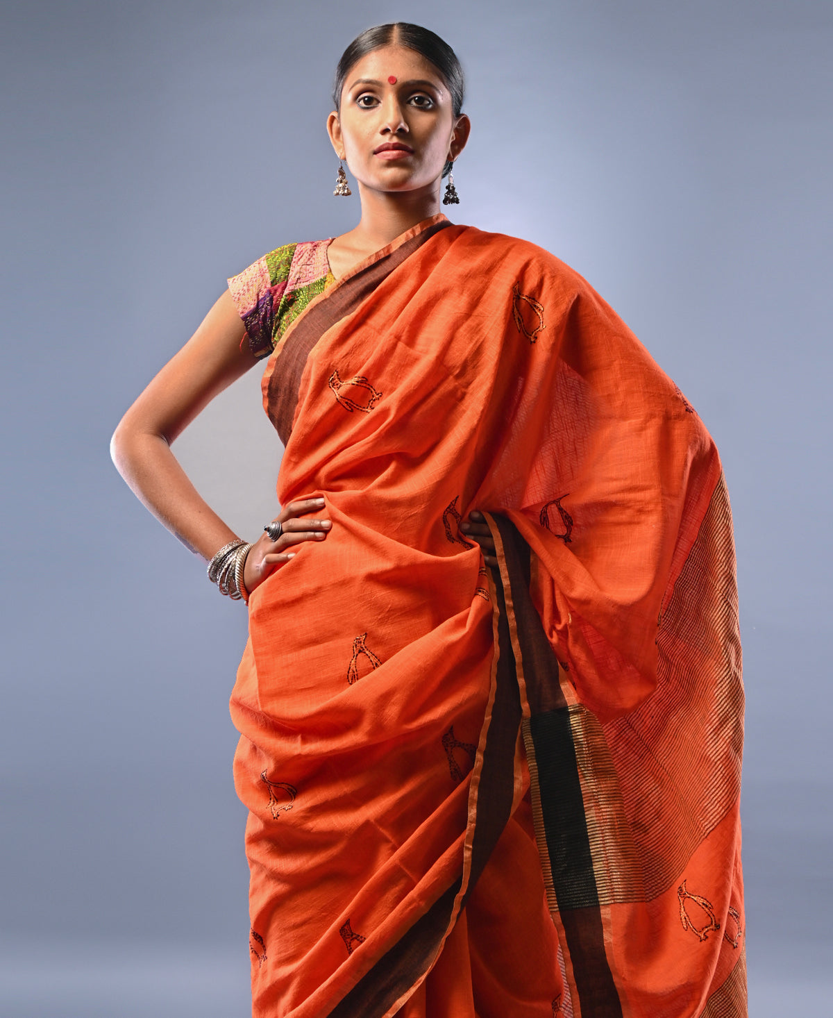 Handloom Cotton kantha saree