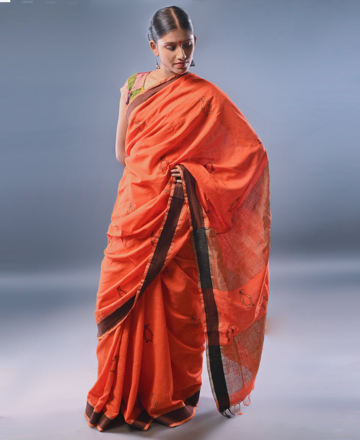 Handloom Cotton kantha saree