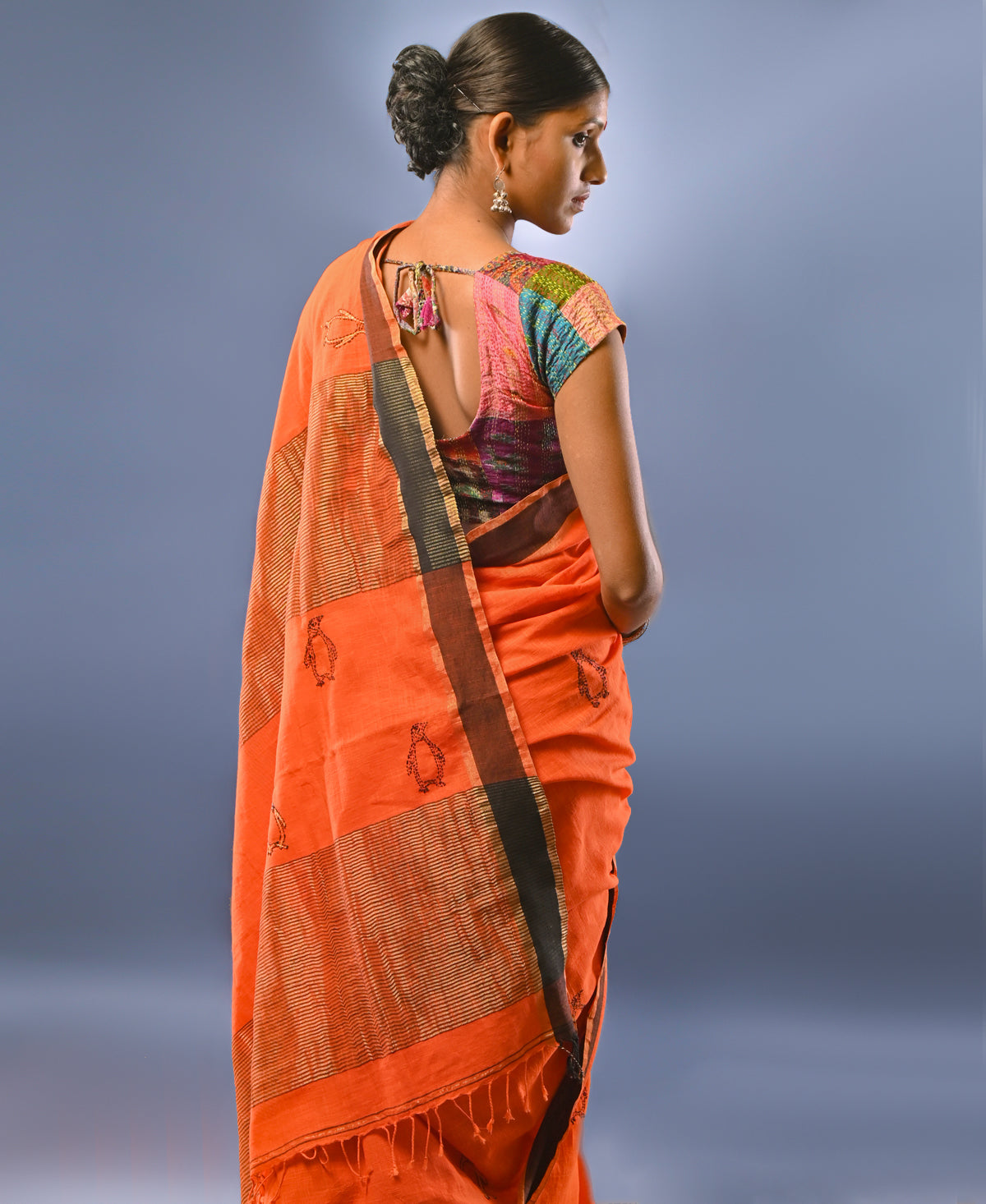 Handloom Cotton kantha saree