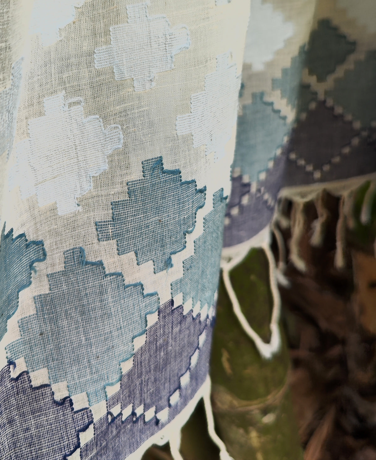 Tintaal Indigo Jamdani Stole