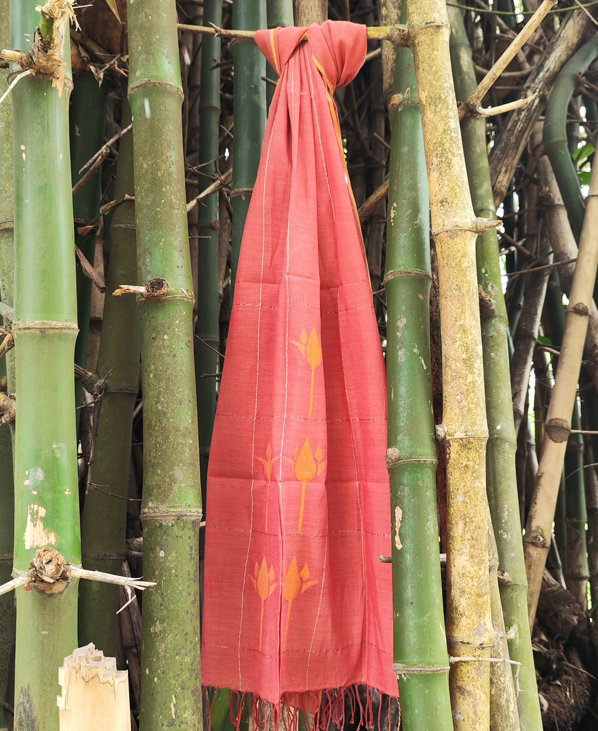 Holud Lily Madder Jamdani Stole